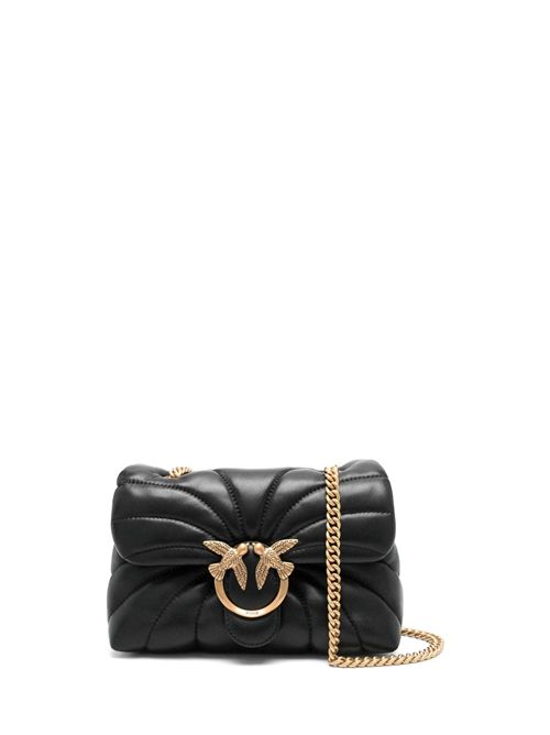 Borsa a tracolla piccola Love Bag Puff Butterfly in nappa Nero PINKO | 100039 A1EXZ99Q